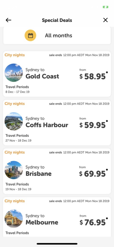 オーストラリア国内格安航空の料金参照