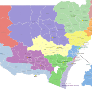 Regional NSW map